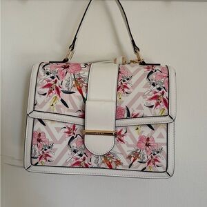 Guess Floral White and Pink Women's Bag